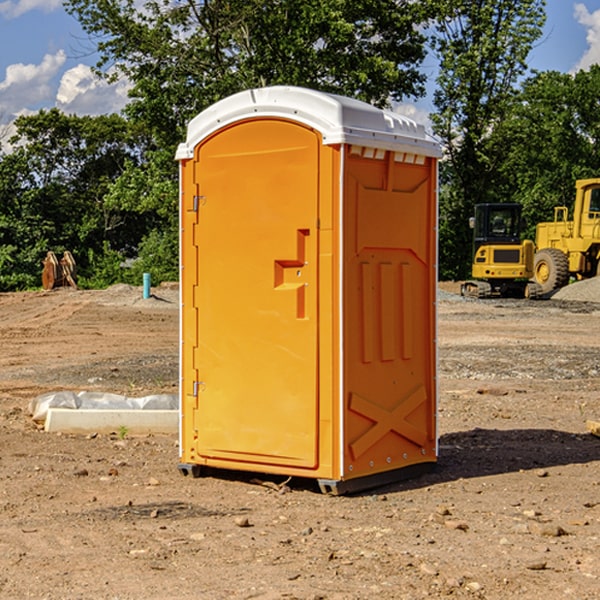 how often are the portable restrooms cleaned and serviced during a rental period in Elgin